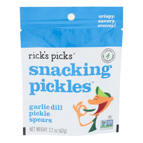 Rick's Picks - Pickle Spears Garlic Dill - Case Of 12 - 2.2 Oz