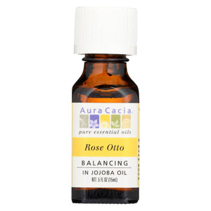 Aura Cacia - Rose Otto In Jojoba Oil - 0.5 Fl Oz