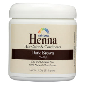 Rainbow Research Henna Hair Color And Conditioner Persian Dark Brown Sable - 4 Oz