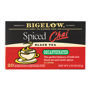 Bigelow Tea Tea - Decaf - Chai Spiced - Case Of 6 - 20 Bag