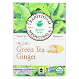 Traditional Medicinals Organic Green Tea Ginger - Case Of 6 - 16 Bags