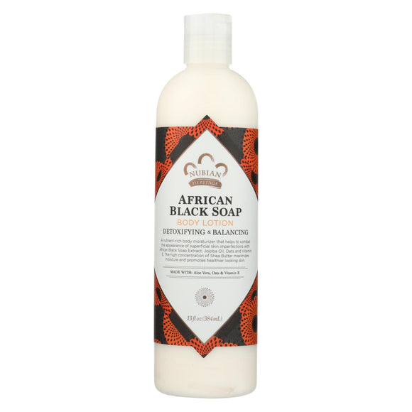 Nubian Heritage Lotion - African Black Soap - 13 Oz