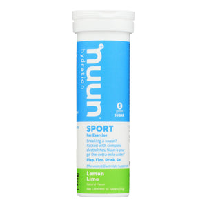 Nuun Hydration Nuun Active - Lemon And Lime - Case Of 8 - 10 Tablets