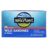 Wild Planet Sardines In Water - Case Of 12 - 4.375 Oz.