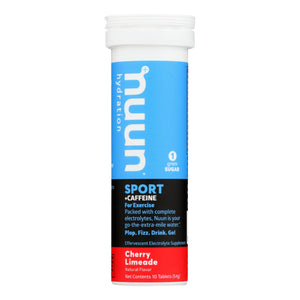 Nuun Hydration Drink Tab - Energy - Cherry Limeade - 10 Tablets - Case Of 8