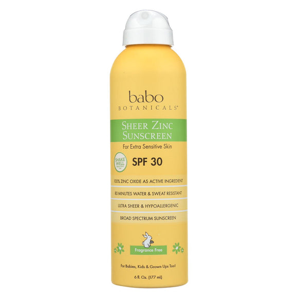 Babo Botanicals - Sunscreen - Fragrance Free - 1 Each - 6 Fl Oz.