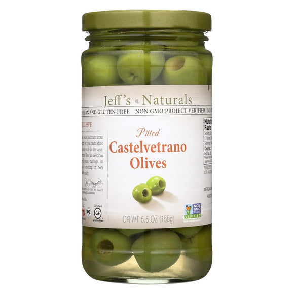 Jeff's Garden - Castelvetrano Olives - Pitted - Case Of 6 - 5.5 Oz.