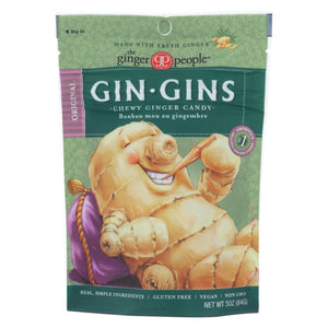 Ginger People - Gin Gins Chewy Ginger Candy - Original - Case Of 12 - 3 Oz.