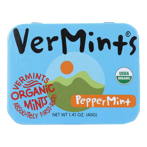 Vermints Breath Mints - All Natural - Peppermint - 1.41 Oz - Case Of 6