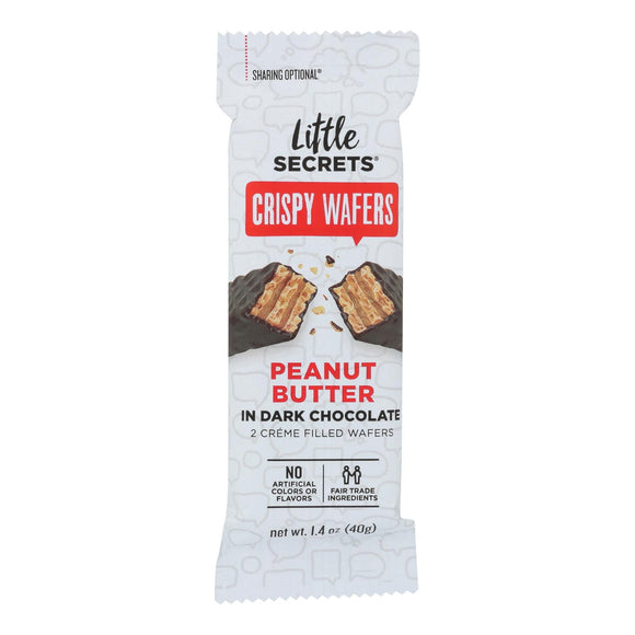 Little Secrets Crispy Wafer - Peanut Butter In Dark Chocolate - Case Of 12 - 1.4 Oz.