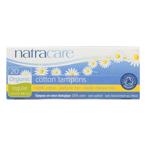 Natracare 100% Organic Cotton Tampons Regular - 20 Tampons