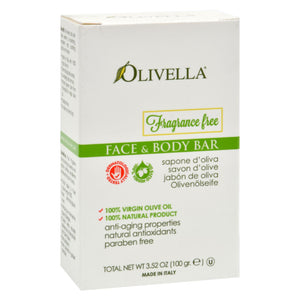 Olivella Fragrance Free Face And Body Bar - 3.52 Oz