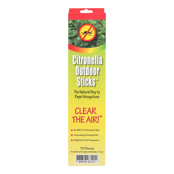 Neem Aura Naturals Outdoor Citronella Sticks - 10 Count