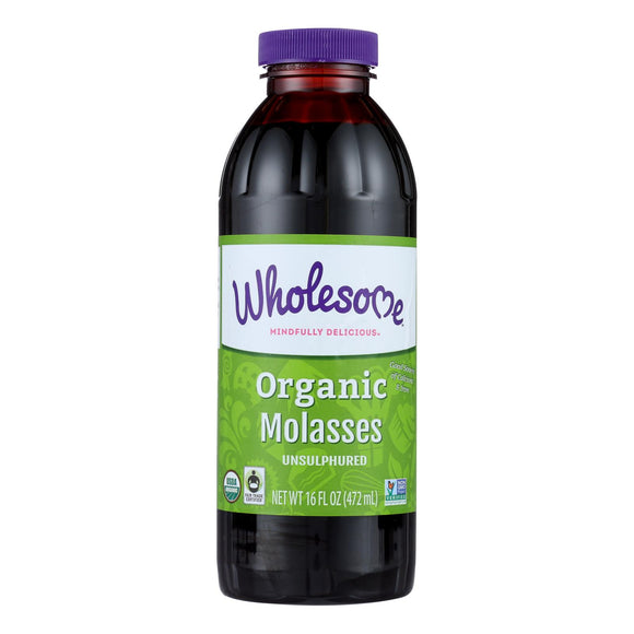 Wholesome Sweeteners Molasses - Organic - Blackstrap - Unsulphured - 16 Oz - Case Of 12