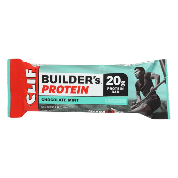 Clif Bar Builder Bar - Chocolate Mint - Case Of 12 - 2.4 Oz