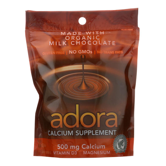 Adora - Chocolate Disk Mlkchc Calc - 1 Each-30 Ct