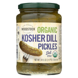 Woodstock Organic Kosher Whole Dill Pickles - Case Of 6 - 24 Oz