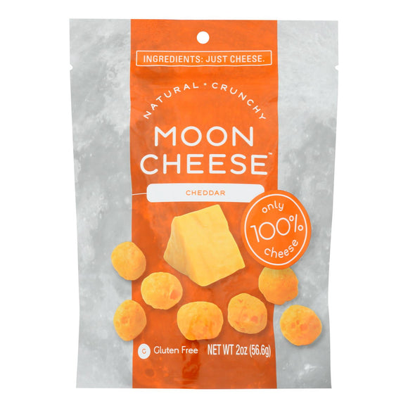 Moon Cheese's Cheddar Dehydrated Cheese Snack  - Case Of 12 - 2 Oz