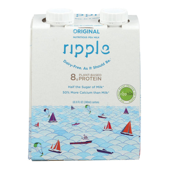 Ripple Foods Ripple Aseptic Original Plant Based With Pea Protein  - Case Of 4 - 4/8 Fz