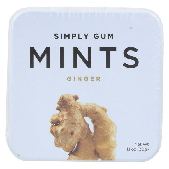 Simply Gum Ginger Mints  - Case Of 6 - 30 Ct