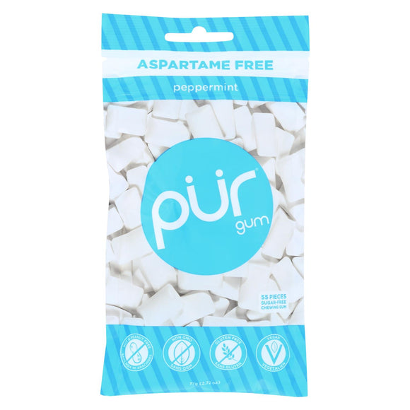 Pur Peppermint Gum  - Case Of 12 - 2.72 Oz