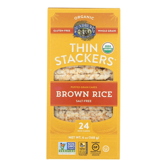 Lundberg Family Farms - Rice Ck Brn Sugar Free Thn Stk - Case Of 6-6 Oz